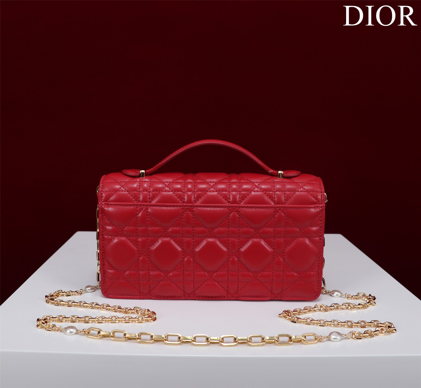 My Dior Mini Bag Red Cannage Lambskin